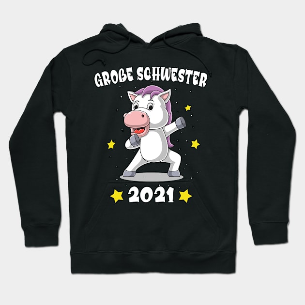 Große Schwester 2021 Einhorn für Mädchen Hoodie by Foxxy Merch